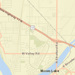 Moses Lake Street Map