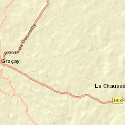 Graçay Street Map