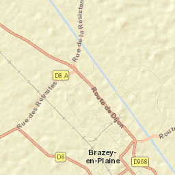 Brazey-en-Plaine Street Map