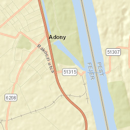 Adony Street Map