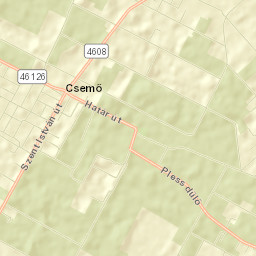 Csemő Street Map