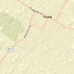 Törtel Street Map