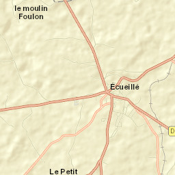 Écueillé Street Map
