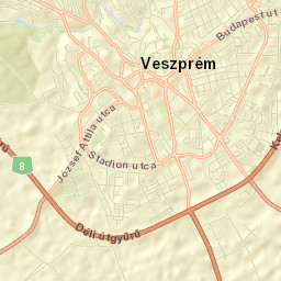 Veszprém Street Map