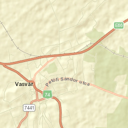 Vasvár Street Map