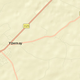 Yzernay Street Map