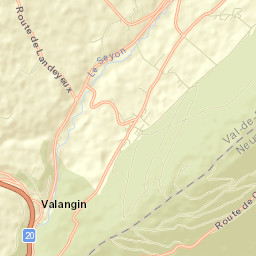 Val-de-Ruz District Street Map