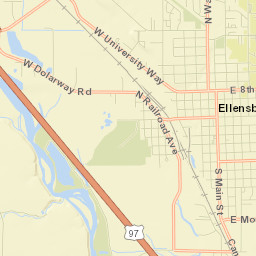 Ellensburg Street Map