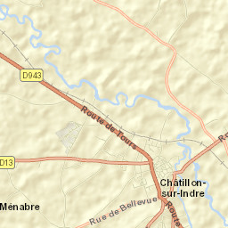 Châtillon-sur-Indre Street Map