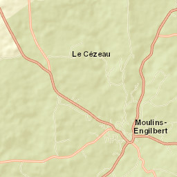 Moulins-Engilbert Street Map