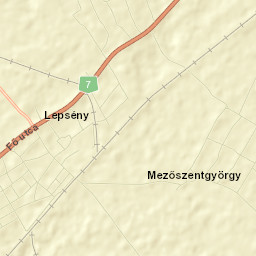 Lepsény Street Map