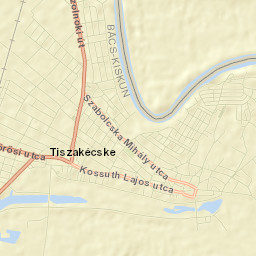 Tiszakécske Street Map