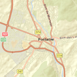 Pontarlier Street Map