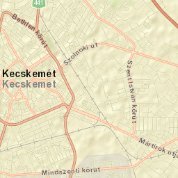 Kecskemét Street Map