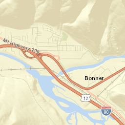 Bonner-West Riverside Street Map