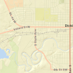 1000-1098 Villard Street West, Dickinson, ND Street Map