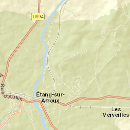 Étang-sur-Arroux Street Map