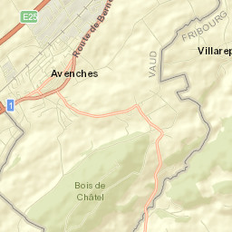 Avenches Street Map