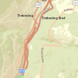 Trebesing Street Map