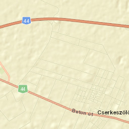 Cserkeszőlő Street Map