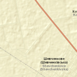 Shevchenkove Street Map