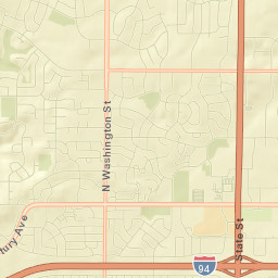 2375-2499 ND-1804 Bismarck ND Street Map