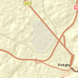 Poligny Street Map