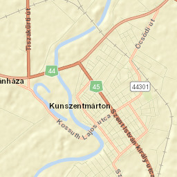 Kunszentmárton Street Map