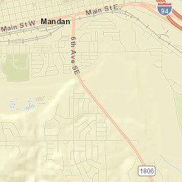 Mandan Street Map