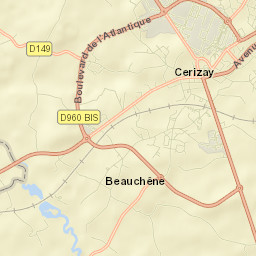 Cerizay Street Map
