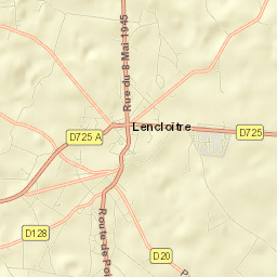 Lencloître Street Map