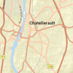 Châtellerault Street Map