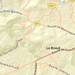 Le Breuil Street Map