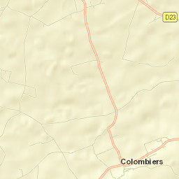 Colombiers Street Map