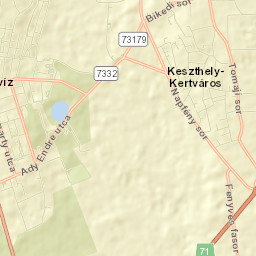 Hévíz Street Map