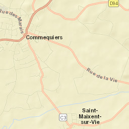 Commequiers Street Map