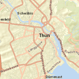 Thun District Street Map