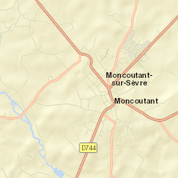 Moncoutant Street Map