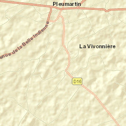 Pleumartin Street Map