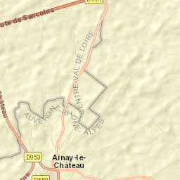 Ainay-le-Château Street Map