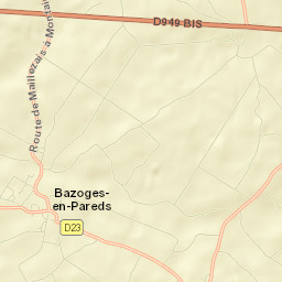 Bazoges-en-Pareds Street Map