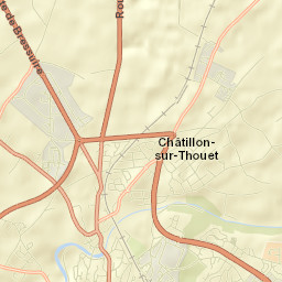 Châtillon-sur-Thouet Street Map