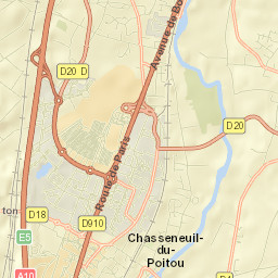 Chasseneuil-du-Poitou Street Map