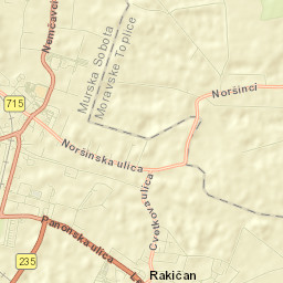 Rakičan Street Map