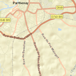 Parthenay Street Map