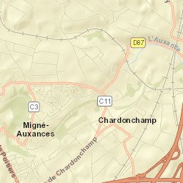 Migné-Auxances Street Map