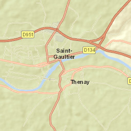 Saint-Gaultier Street Map