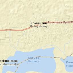 Komyshany Street Map