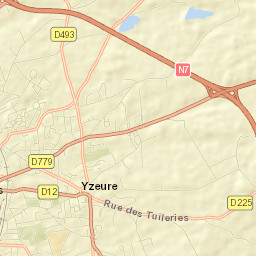 Yzeure Street Map