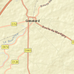 Génelard Street Map